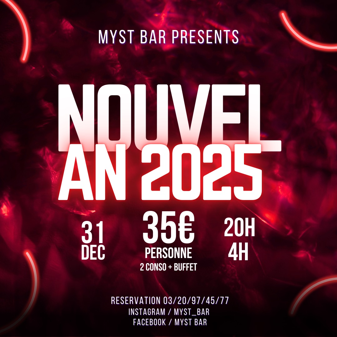 Image recto pour le réveillon de la nouvel année de 2024/2025